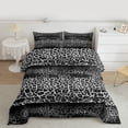 thumbnail image 2 of Castle Fairy Black Leopard Print Queen Comforter Set,Animal Print Bedding Comforter Set, 2 of 8