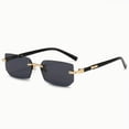 thumbnail image 4 of Typpkmm Rimless Sunglasses Rectangle Fashion Popular Women Men Shades Small Square Sun Glasses for Female Male Summer Traveling Oculos, 4 of 7