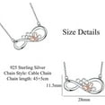 thumbnail image 4 of NUNCAD Infinity Pendant Necklace for Women 925 Sterling Silver Necklace Rose Gold Plated Forever Love Necklace Fashion Jewelry Gifts for Women, 4 of 5