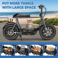 thumbnail image 6 of SANOPY 750W Electric Scooters with Seat for Adults, 20mph Top Speed, 30 Miles Max Range , Rugged 16" Air-Filled Tires, Commuting Electric Motorcycle with Large Capacity Basket,Gray,UL2272 Certified, 6 of 8