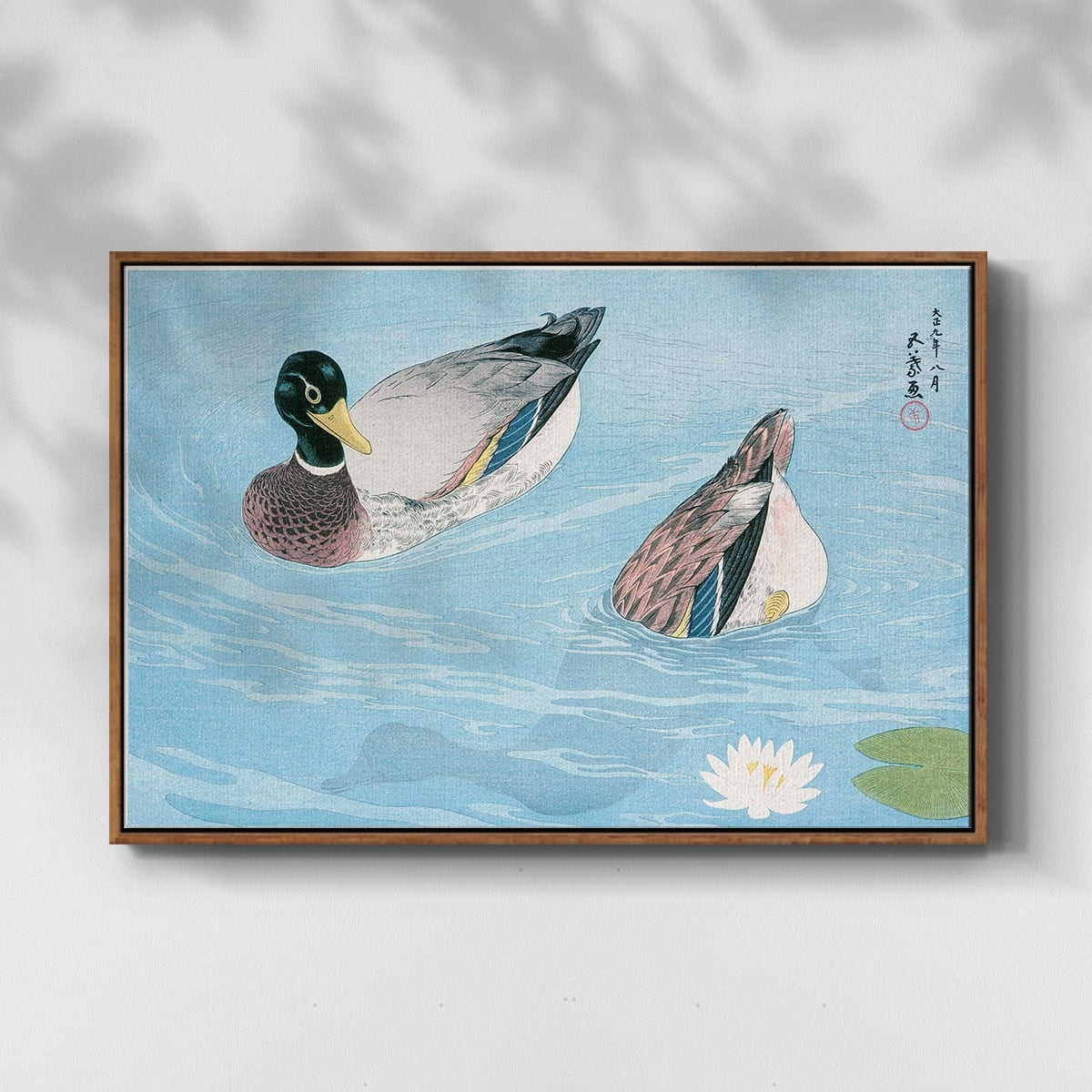 Vintage Landscape-XXXII By Wexford Home Framed in Walnut Wood Gallery Wrapped Canvas 27 in. x 41 in.