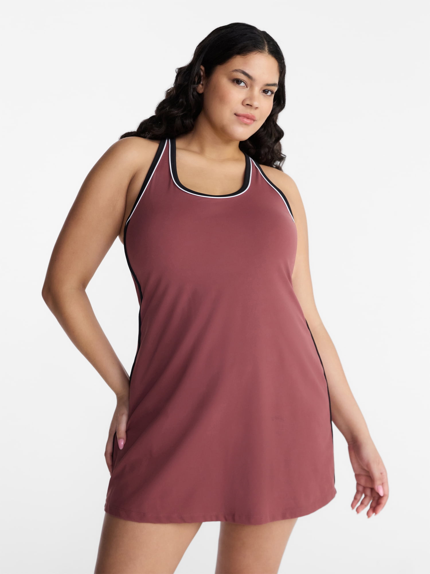 Avia Women's Piped Trim Active Dress, Sizes XS-4X