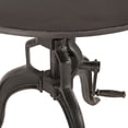 thumbnail image 3 of 36 in. Adjustable Crank Iron Side Table in Matte Black, 3 of 3