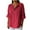Red, variant on Busydd Womens Tops Plus Size Tops S-5XL Trendy Solid Color V Neck Summer Tops for Women Casual 3/4 Length Sleeve Button Going Out Tops for Women Spring Oversized Cotton Linen Shirts