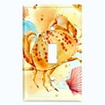 thumbnail image 2 of Metal Light Switch Wall Plate Outlet Cover (Ocean Sea Crab Sea Shell Clam Beach - Single Toggle), 2 of 2