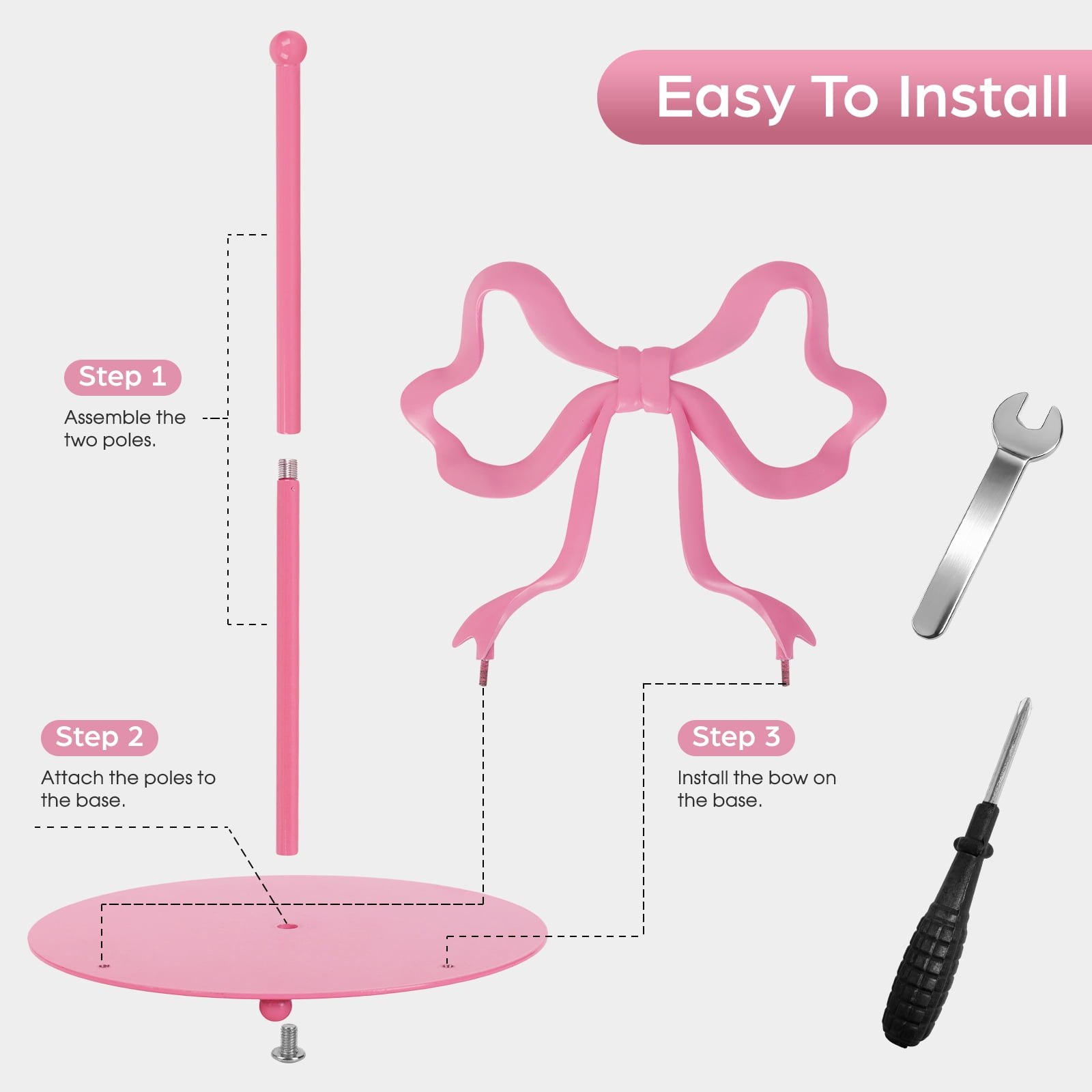 Wanchiy Pink Bow Paper Towel Holder, Countertop Paper Towel Rack for Bathroom, Dining Table & Home Décor,Decorative Kitchen Tissue Stand,Housewarming Gift