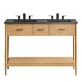thumbnail image 2 of Modway Zaire 48" Double Sink Bathroom Vanity in Natural Black, 2 of 11
