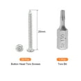 thumbnail image 3 of 20pack M3 x 25mm Button Head Torx Security Sheet Metal Screws with T10 Bit, 3 of 6