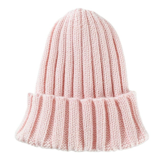 Gorros de punto de invierno, gorro de informal y acogedor, cálido y elástico, para niños, bebés, , de 6 a 12 Rosa claro