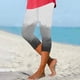 thumbnail image 2 of Pantalones de Yoga para Mujer, Cintura Elástica Impresa Capris para Uso Casual, Poliéster Cómodo Y Elástico, 2 of 5
