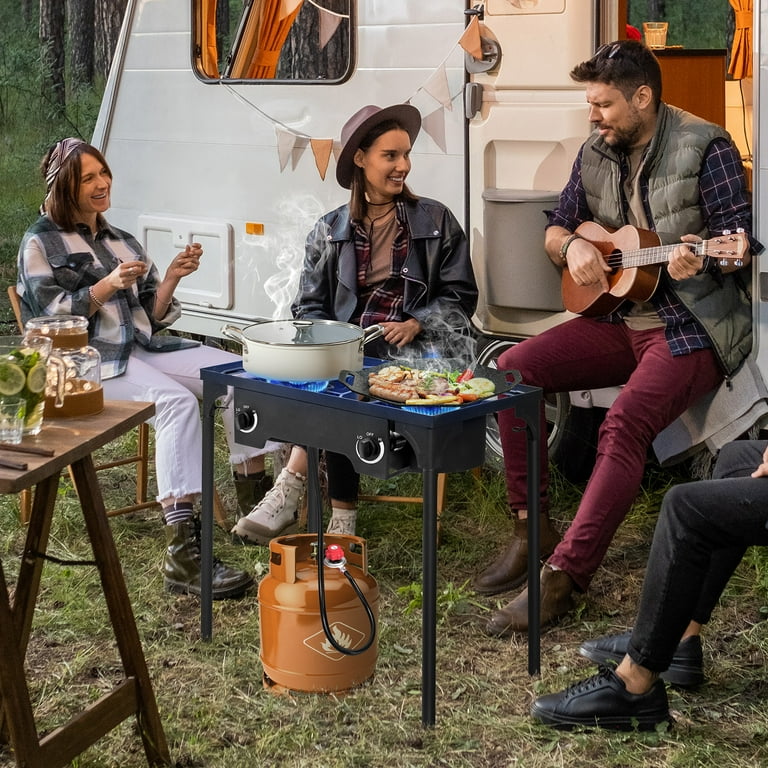 Zimtown 2-Burner Outdoor Stove, 150,000 BTU Propane Double Burner