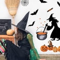thumbnail image 4 of 2 hojas de pegatinas de pared de Halloween, murciélagos de brujas, calabazas, horribles pegatinas de pared, castillo, araña, dulces, calcomanías de pared, decoración, pegatinas de vinilo despegables, 4 of 8