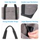 thumbnail image 4 of Creative Green Life Extra Large Tote Bag for Women or Men with Zipper – Everyday Bag for Work, School, gym, Shopping, Teachers, Nurses – Canvas Style Travel Bag, Weekender Overnight Bag (Gray), 4 of 7