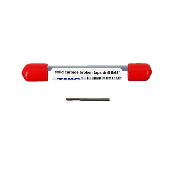 TEMO 5/64 Inch (2 mm) Solid Carbide Broken Taps Drill Extractor