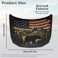 thumbnail image 7 of Uorisanigo American Flag Mountain Bear Car Cover Snowproof Portable Car Hood Cover Removable Stretch Car Hood Flag Cover Suitable Most Automotive Pickup Sedans Trucks SUVs, 7 of 7