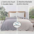 thumbnail image 2 of Mainstays 100% Cotton Matelassé Quilt, King, Reversible, Gray, 2 of 9