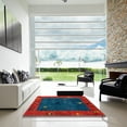 thumbnail image 7 of Ahgly Company Machine Washable Indoor Rectangle Abstract Red Area Rugs, 7' x 10', 7 of 7