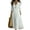 White #11, variant on Womens Boho Dresses Rolled Up Long Sleeve Ruffle V Neck Floral Dresses Casual Loose Vacation Maxi Dresses, L