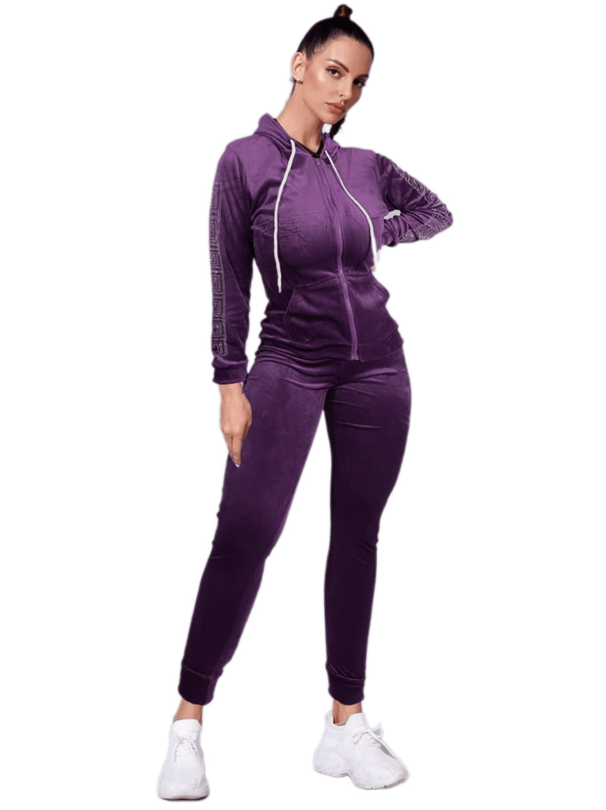 Conjunto Pants Mujer Sudadera Y Pant Aterciopelado Set Dama Walmart en linea