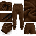 thumbnail image 3 of Aezemi Men Elastic Waist Jogger Sweatpants with 4 Pockets Drawstring Casual Outdoor Workout Sports Winter Pants Fashion Comfy Fall Gym All Match Trousers 3XL, 3 of 7