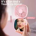 thumbnail image 5 of JELLOO Handheld Small Fan, Neck Hanging Folding Fan, Portable USB Charging Makeup Mirror, Multi purpose Fan, 5 of 5