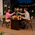 thumbnail image 6 of Bamboo Folding Chairs With Woven Rattan Backrest & Seat Rubber Bamboo Frame | Walnut Color, 6 of 8