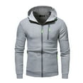 thumbnail image 6 of Men's Winter Jacket with Zip Hood and Long Sleeve Cozy Warm Outdoor Coat, 6 of 8