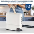 thumbnail image 3 of LEUCHTAMOR 26.5 Lbs Rice Dispenser, Large Rice Container with Scale Measuring Cup,BPA-Free Household Rice Storage Container with Time Scale, for Home Kitchen, 3 of 10