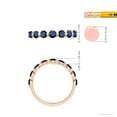 thumbnail image 6 of ANGARA Natural 1.26 Ct Floating Round Sapphire Semi Eternity Wedding Ring in 14K Rose Gold for Women (Size-3mm) | September Birthstone, Anniversary, Jewelry Gift for Women | Natural Sapphire Ring, 6 of 10