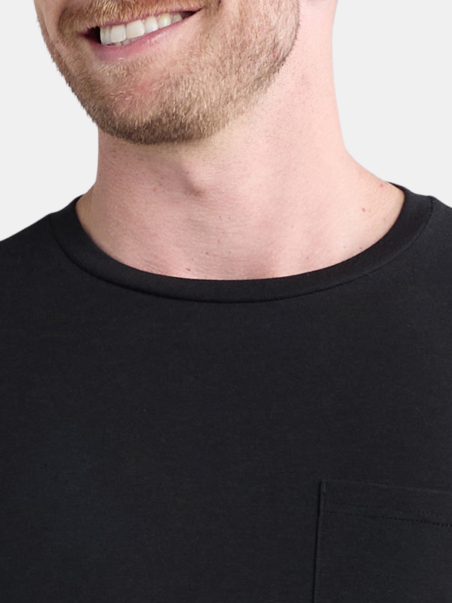 Athletic Works Men's and Big Men's Tri Blend Long Sleeve Pocket Tee, Sizes XS-5XL