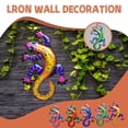 thumbnail image 6 of SDJMa Metal Lizard Wall Decor Outdoor Indoor Metal Wall Art Gecko Hanging Decorations Metal and Glass Garden Theme Home Decorations for Garden Living Room Bedroom, 6 of 7