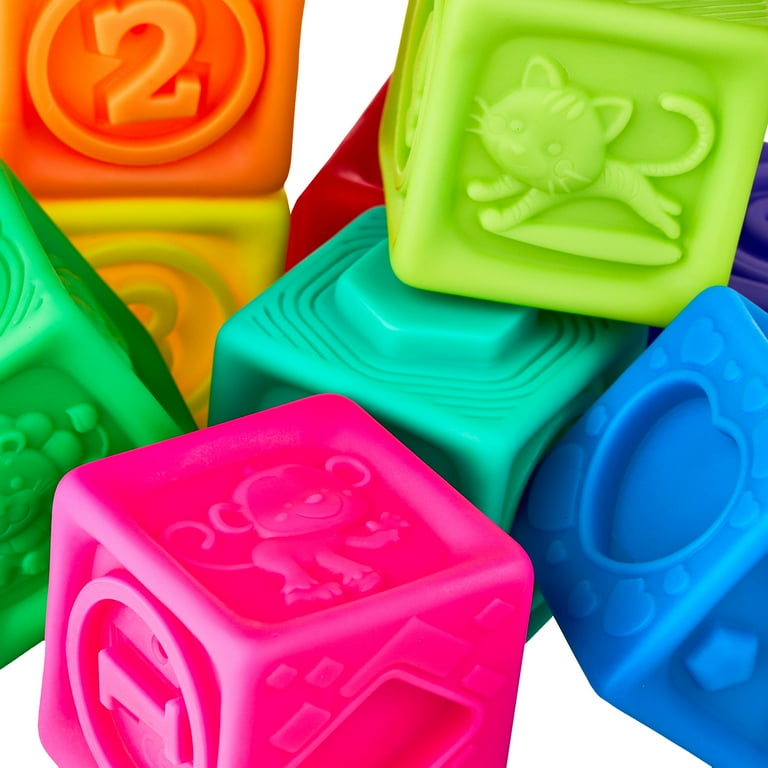 Spark.Create.Imagine. Sensory Stacking Vinyl Blocks, 9 Pieces, Ages 9 Months+