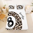 thumbnail image 2 of jejeloiu Black Eight Billiard Queen Sheet Sets,Brown Cheetah Pattern Bed Set For Kids 4pcs, 2 of 6