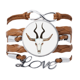 thumbnail image 1 of Toro de pelvis Pulsera de cuero Negro trenzado pulsera de cuerda de amor Unbranded M, 1 of 3