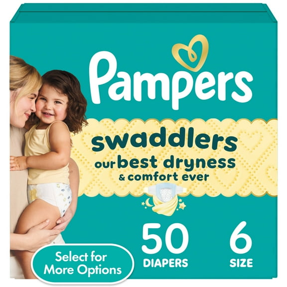 Pampers Swaddlers Diapers, Size 6, 50 Count (Select for More Options)