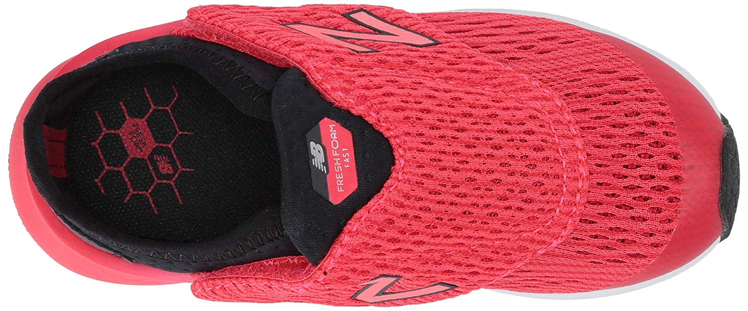 new balance kid's fresh foam fast v1 hook and loop running shoe