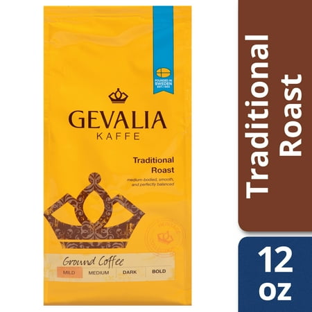 - Gevalia Traditional Roast Ground Coffee, 12 oz Bag