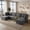 Dark Grey(Polyester), variant on Howcool 120" Modular Sectional Sofa U Shaped Cloud Couch with Double‑Chaise, 4 Seat Corduroy Sofa with Washable Removable Covers for Living Room,Gray