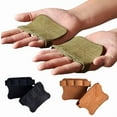 thumbnail image 2 of Leather Weight Lifting Training Gloves Palm Protection Women Men Fitness Sports Gymnastics Grips  Pull Ups Weightlifting Workout (Army green), 2 of 7