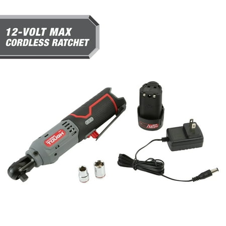 Hyper Tough 12V Max* 3/8-in Lithium-Ion Cordless Ratchet with 1.5Ah Battery & Charger, Model 98804