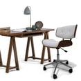 thumbnail image 2 of Simpli Home Dax Swivel Adjustable Executive Computer Bentwood Office Chair in White, 2 of 8