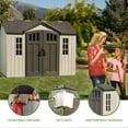 thumbnail image 5 of Lifetime Polyethylene Outdoor Storage Shed, 8' x 8' x 10', Gray (60243), 5 of 9