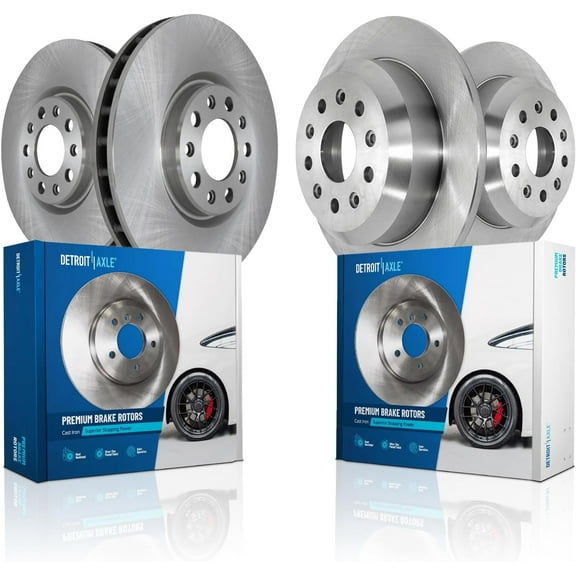 Detroit Axle - 12.99" inch Front and 13.46" inch Rear Disc Brake Rotors for 2018-2025 Jeep Wrangler
