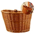 thumbnail image 4 of Bluethy Bicycle Basket Weather-resistant Large Capacity Wicker Hand Woven Front Bike Basket Cycling Accessory, 4 of 10