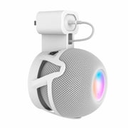 2 Pack,White,Outlet Wall Mount Holder Stand Fits for Apple HomePod Mini, A Space-Saving Accessory for HomePod Mini Smart Home Speakers with Cord Management, Hide Messy Wires
