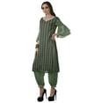 thumbnail image 3 of Moomaya Women's Printed Indian Ethnic Clothing Set-Printed Kurta w/ Pants, Designer Tunic Dress, 3 of 9