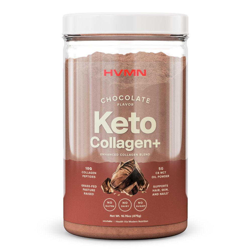 H.V.M.N. Keto Collagen+ Protein Powder, Chocolate, 25 Servings