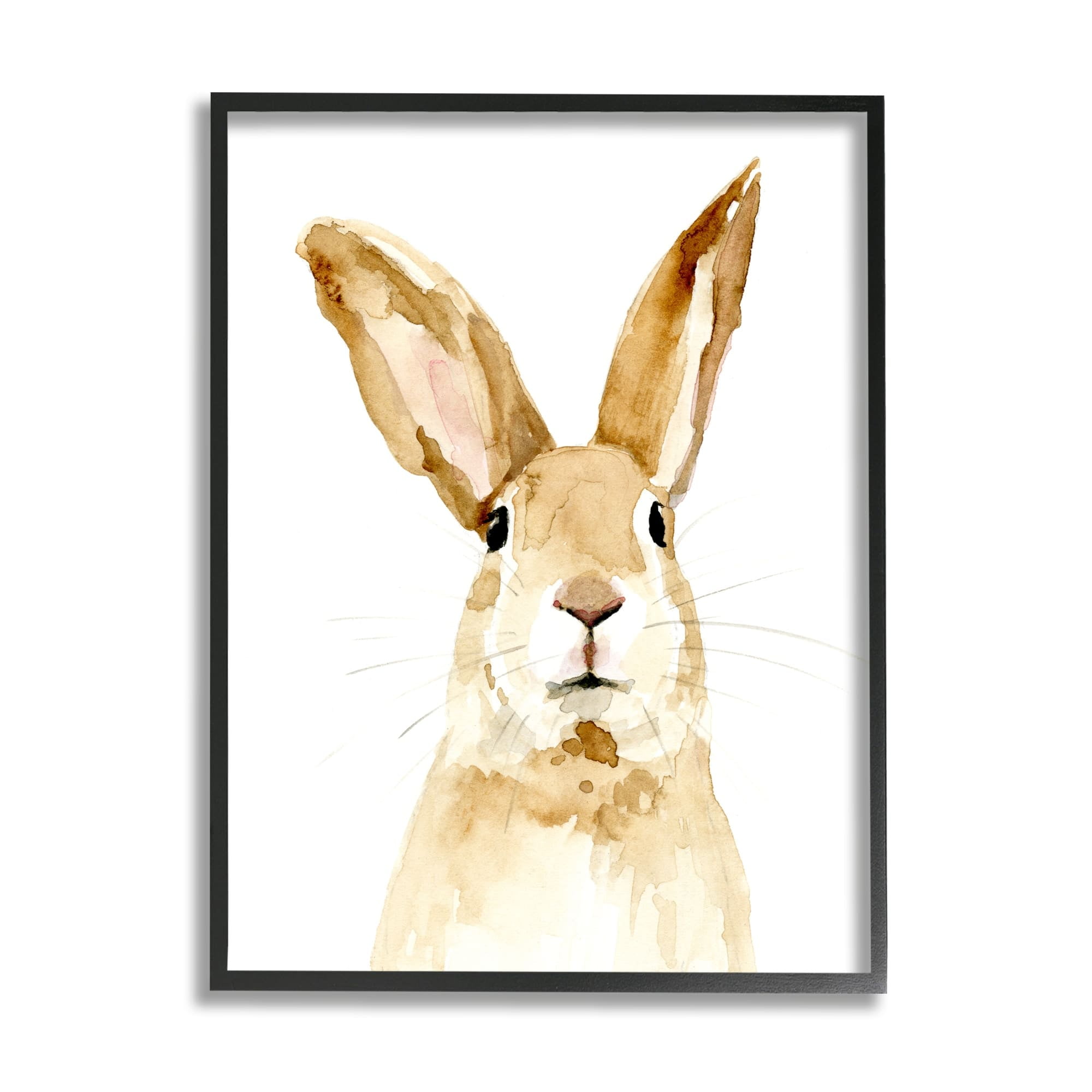 Stupell Industries Wild Bunny Rabbit Watercolor Portrait Wild Forest Animal, 24 x 30, Design by Victoria Barnes