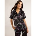 thumbnail image 3 of Joyspun Women’s Satin Top and Pants Pajama Set, 2-Piece, Sizes XS-3X, 3 of 6