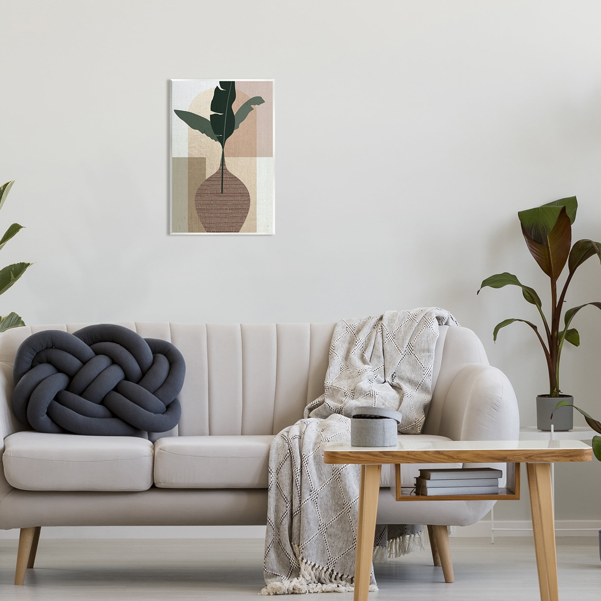 Stupell Industries Earth Tones Plant Sprig Botanical & Floral Painting Unframed Art Print Wall Art, 13 x 19